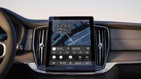 Interior dashboard touchscreen of a Volvo XC90