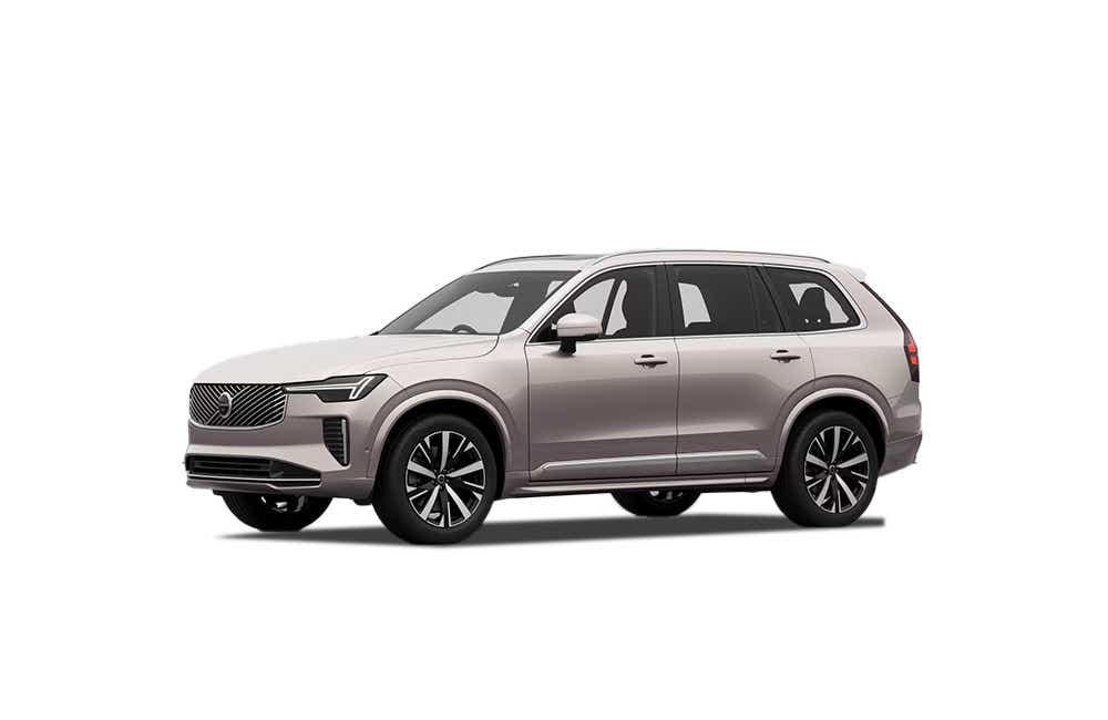 front three-quarter of a Vapour Grey Volvo XC90