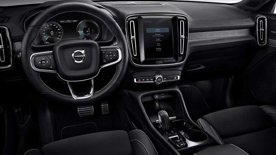 Interior dashboard of a Volvo XC40 Recharge