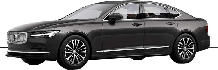 front-side view of a Volvo S90