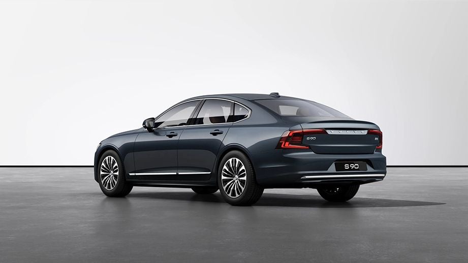rear three-quarter of a Volvo S90