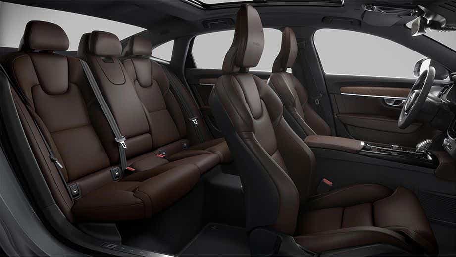 interior seating view of a Volvo S90