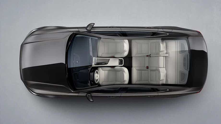 top interior view of a Volvo S90