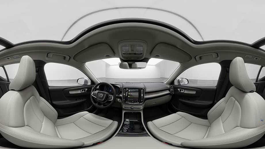 360-degree interior view of a Volvo XC40
