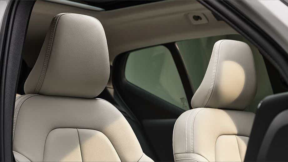 front seats of a Volvo XC40 interior