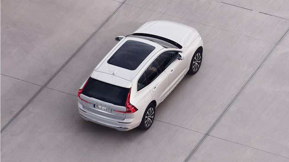 Overhead view of a Volvo XC60