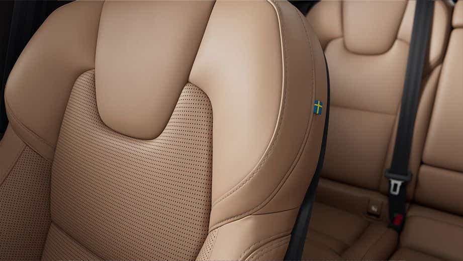 Front seat close-up of a Volvo XC60 interior