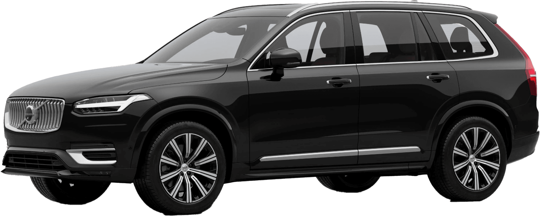 front three-quarter view of a Onyx Black Volvo XC90 2022-2024