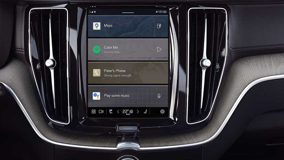 infotainment touchscreen of a Volvo XC90 2022-2024