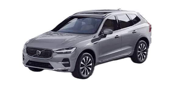 front three-quarter view of a Silver Dawn Volvo XC60