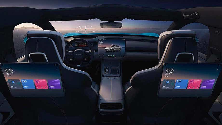 interior dashboard of a Xiaomi SU7