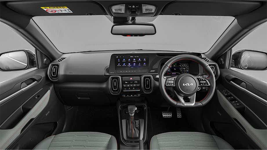 interior dashboard view of a Kia Sonet