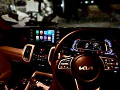 Interior dashboard view of a Kia Sonet