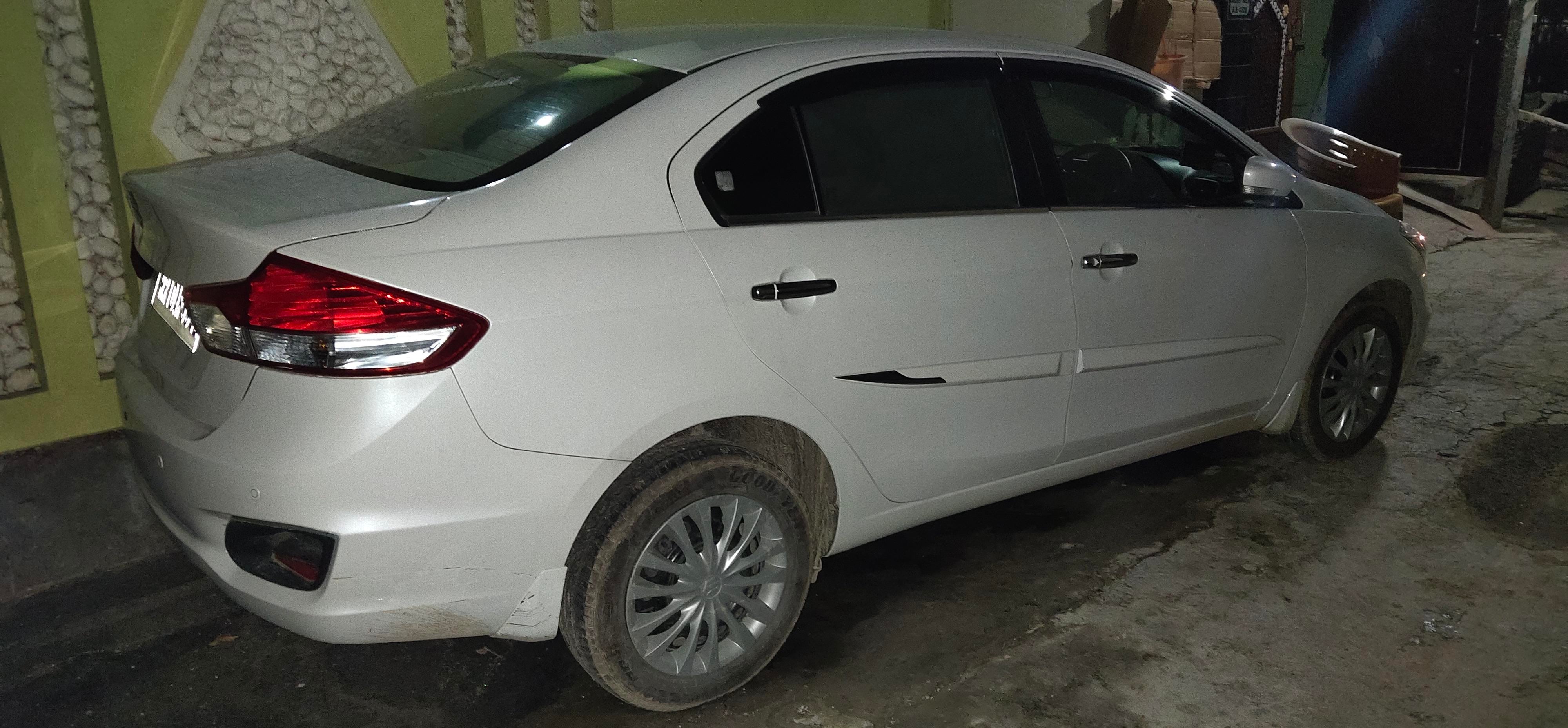 rear three-quarter of a Maruti Suzuki Ciaz
