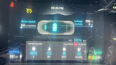full instrument cluster of a MG ZS EV