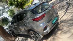 rear three-quarter view of an MG ZS EV