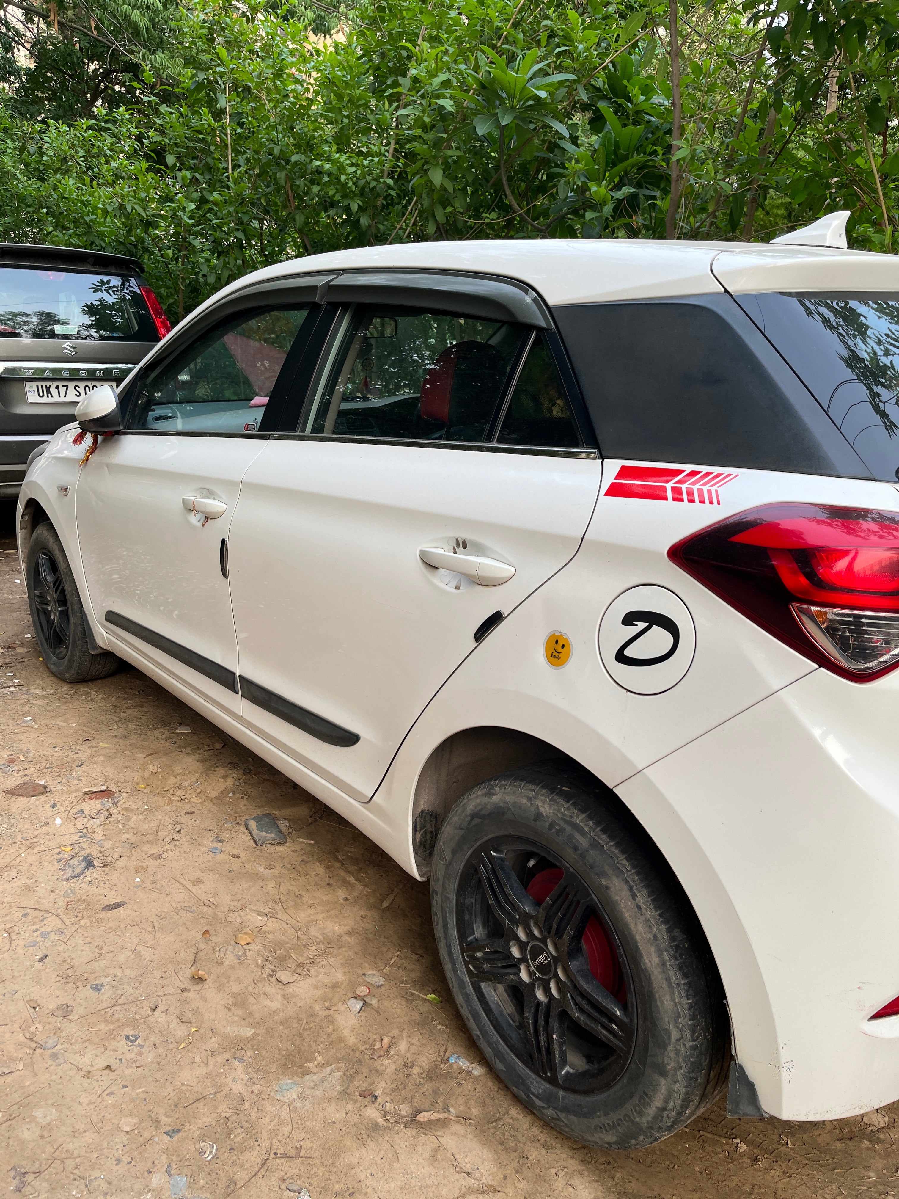 Rear-side view of a Hyundai i20