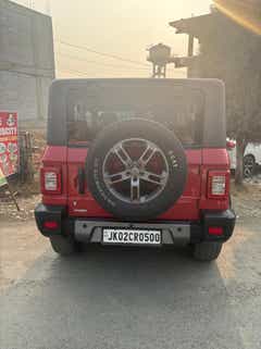 rear view of a Mahindra Thar