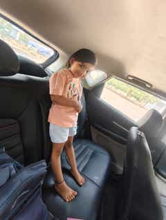 Rear seat interior of a Kia Sonet