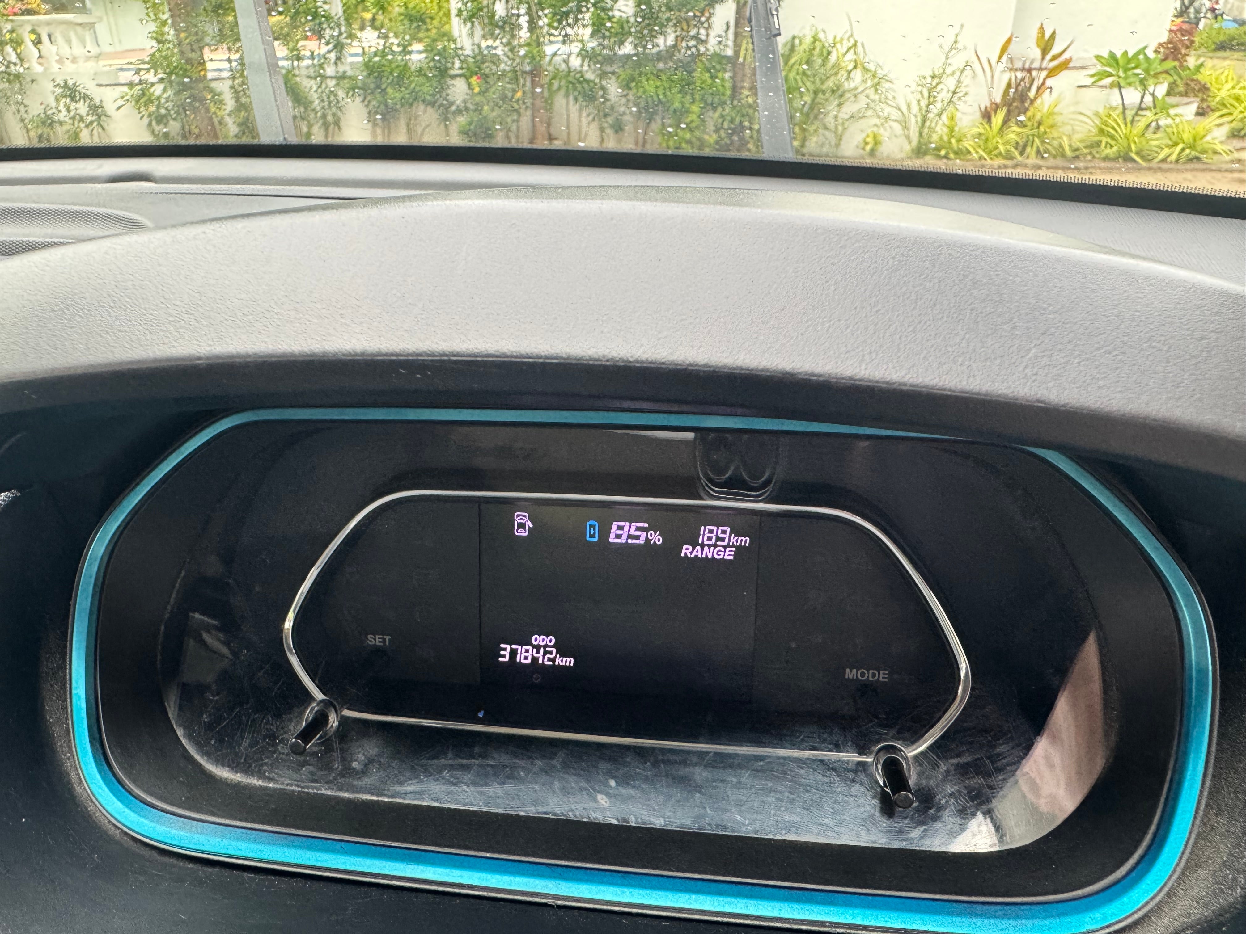 instrument cluster of a Tata Tiago EV