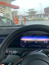 Interior dashboard view of a Kia Seltos