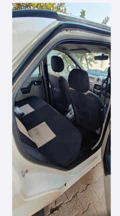 rear interior seat view of a Mahindra E Verito