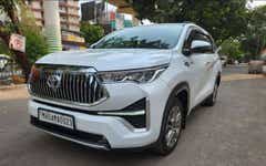 front three-quarter view of a Toyota Innova Hycross