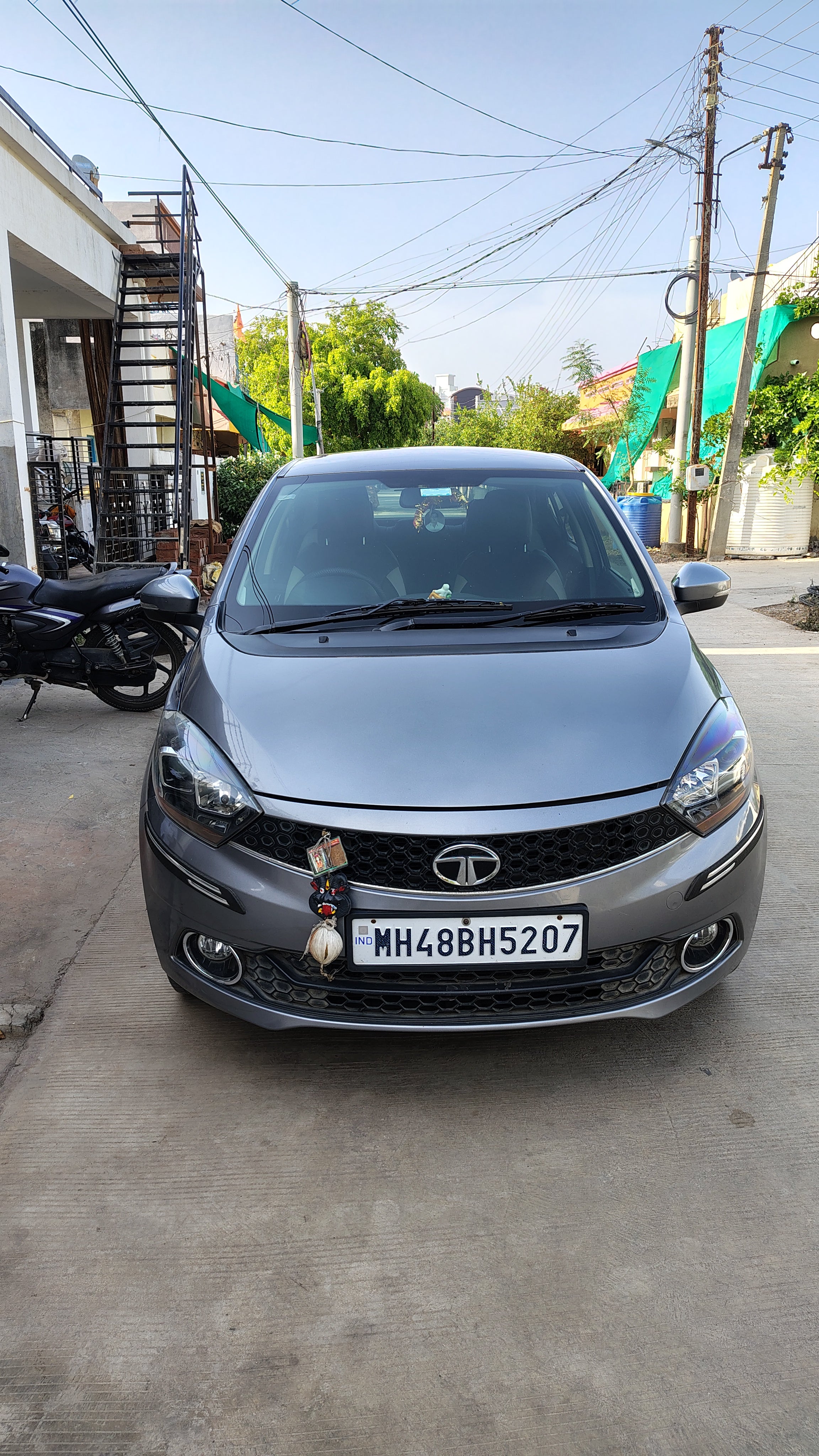 Front view of a Tata Tigor