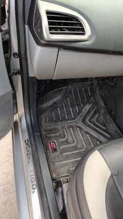 Front passenger footwell and door sill of a Tata Tigor