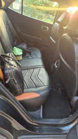 Rear seat view of a Hyundai Venue