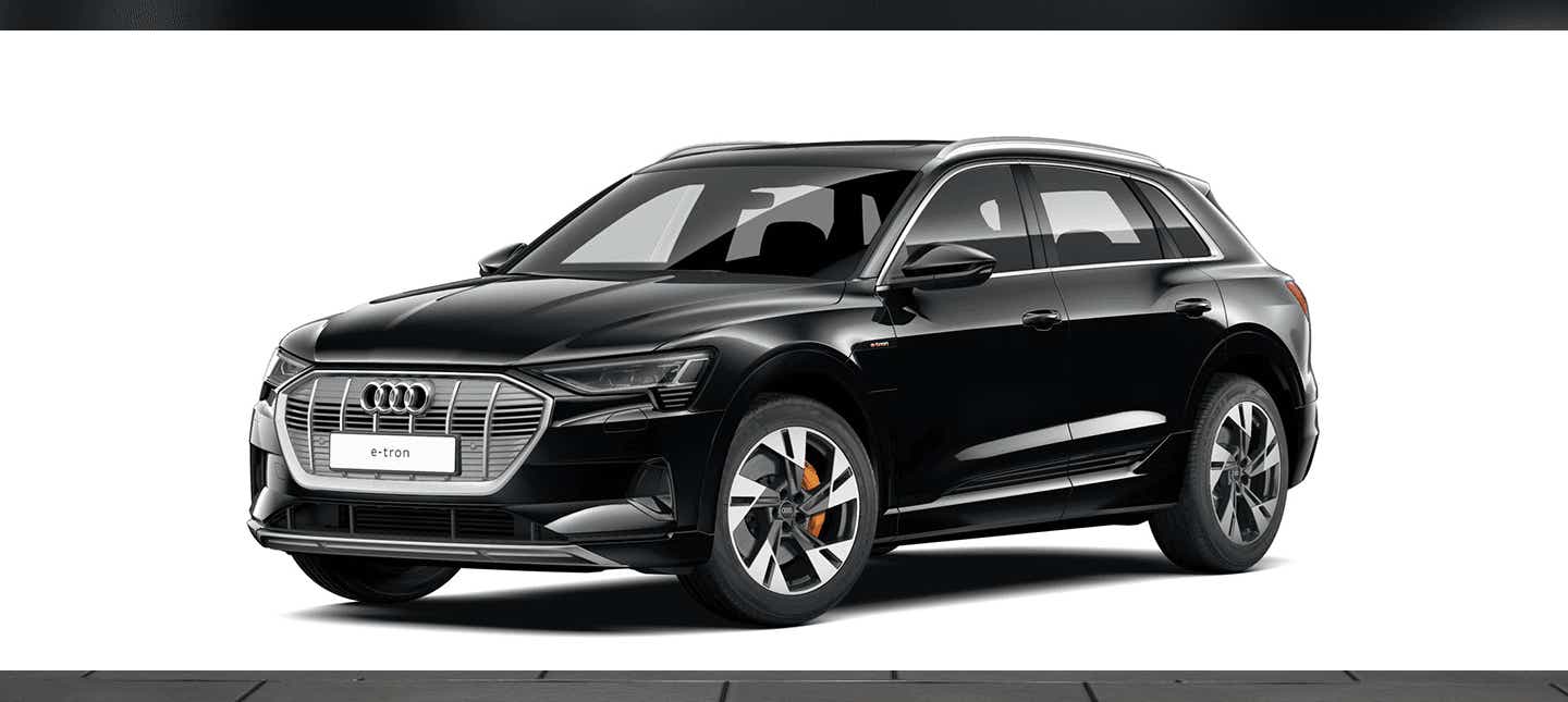 Front three-quarter view of an Audi e-tron