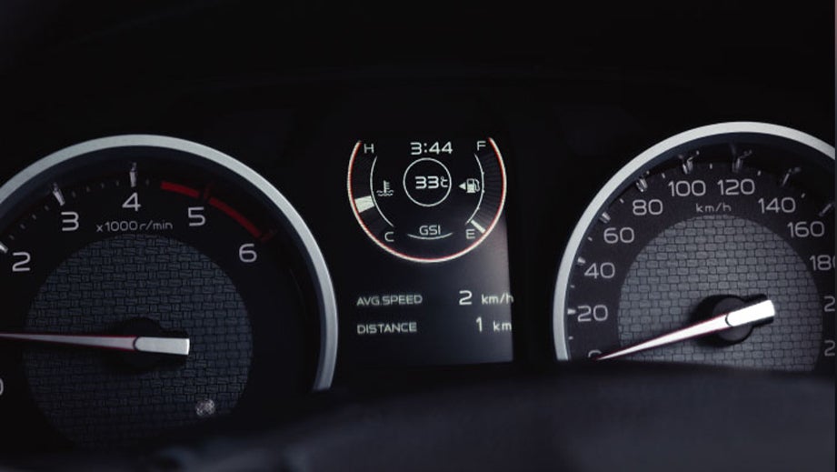 instrument cluster close-up of a Isuzu S-CAB