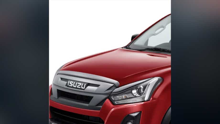 Front left view of a Red Spinal Mica Isuzu V-Cross