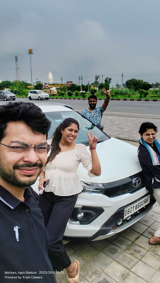 front view of a Tata Nexon 2017-2023 in Mathura