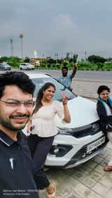 front view of a Tata Nexon 2017-2023 in Mathura