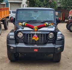 Front view of a Mahindra Thar