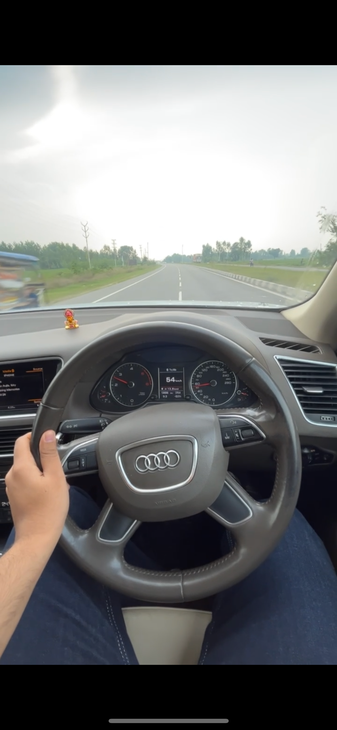 interior dashboard view of an Audi Q5