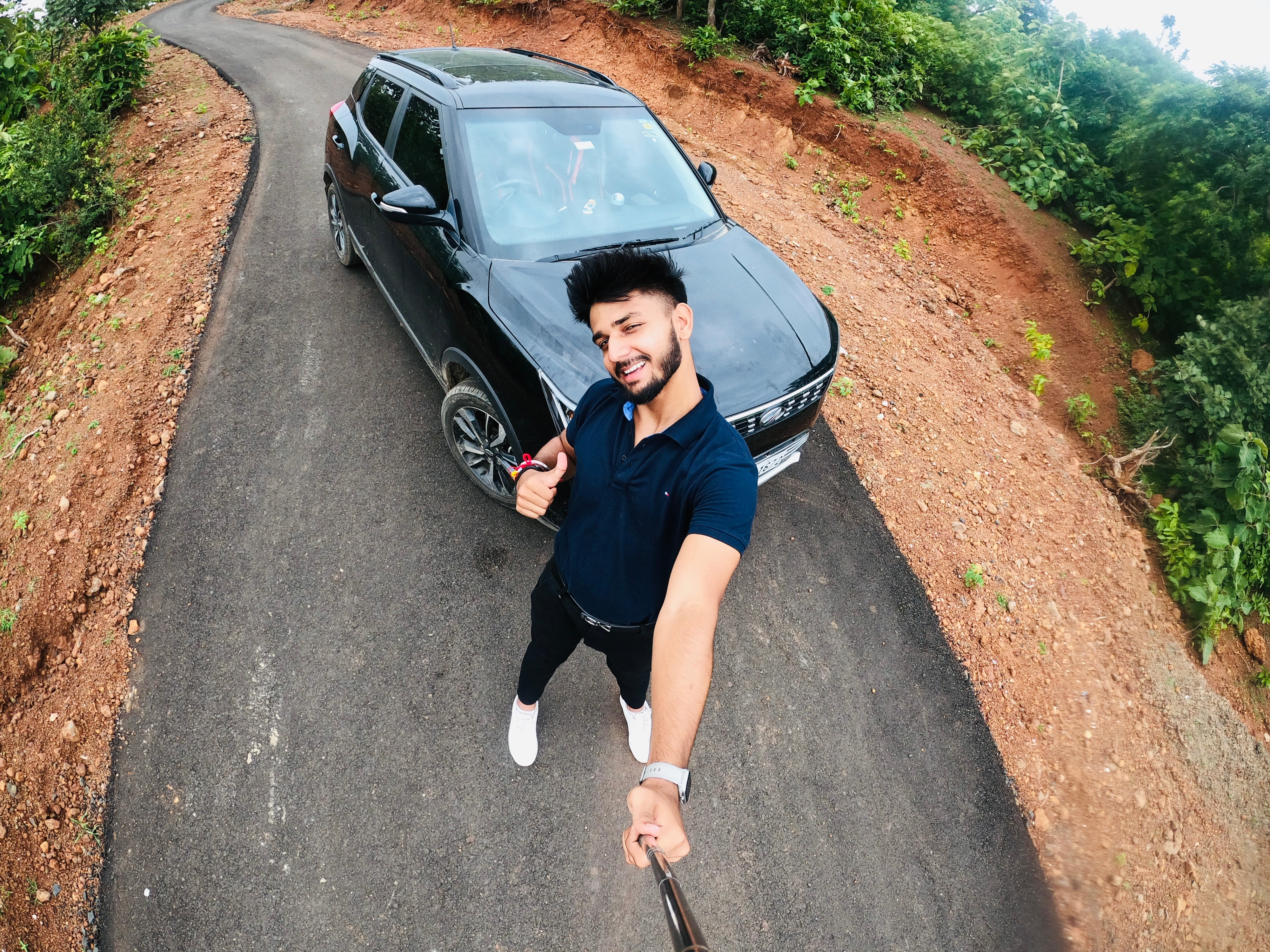 Front three-quarter view of a Mahindra XUV300