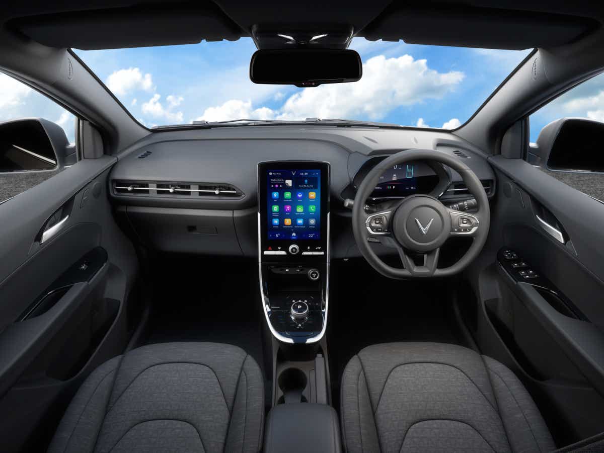 interior dashboard of a Vinfast VF e34