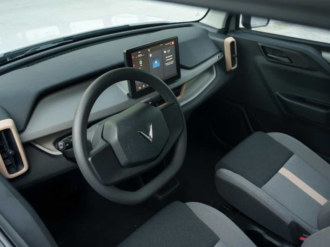 Interior dashboard view of a Vinfast VF 3
