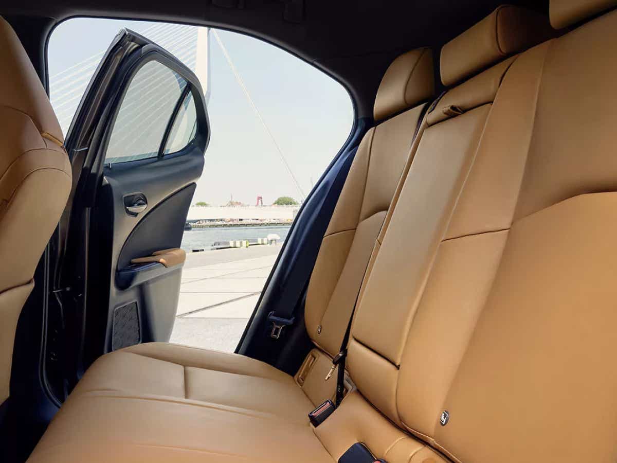 rear seat interior of a Lexus UX