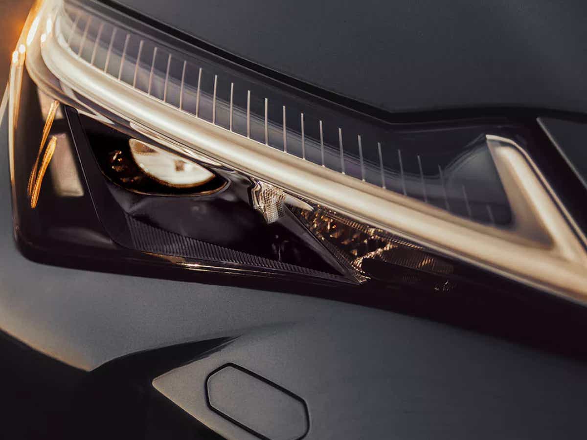 Headlight close-up of a Lexus UX