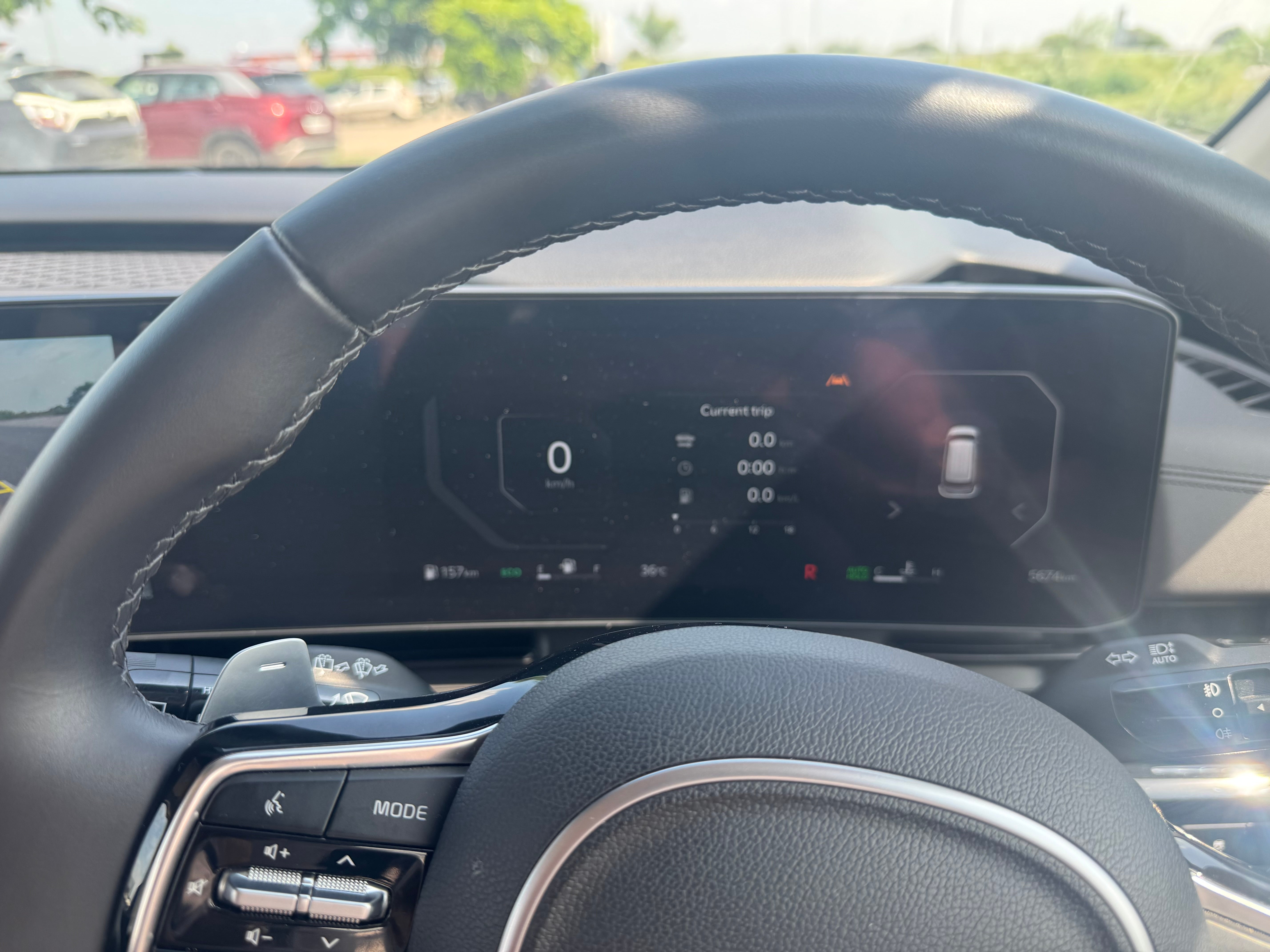 instrument cluster view of a Kia Carnival