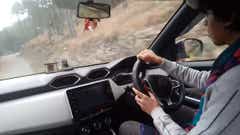 Interior dashboard view of a Nissan Magnite 2020-2023