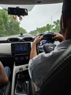 interior dashboard view of a Nissan Magnite 2020-2023