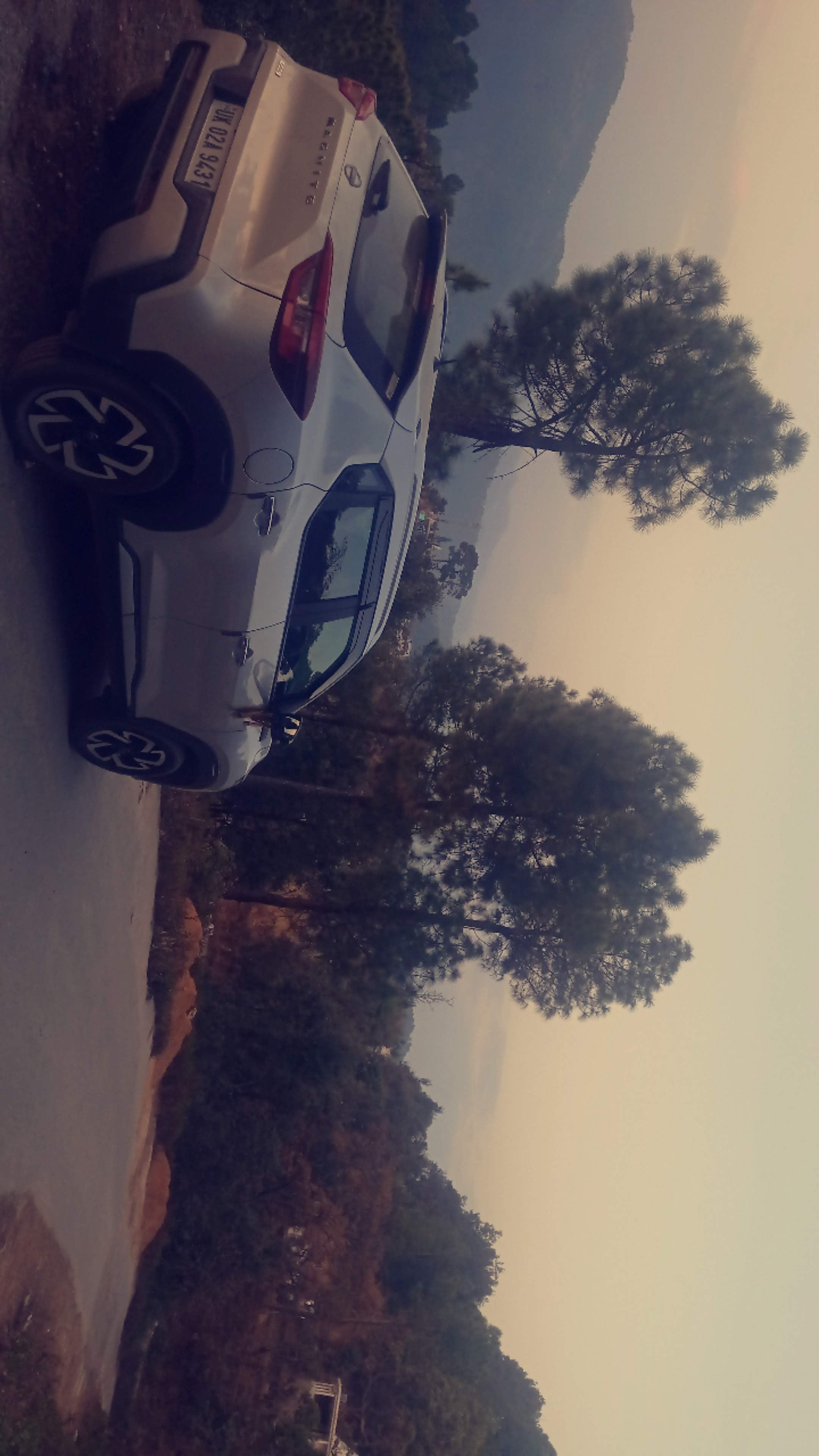 rear three-quarter view of a Nissan Magnite 2020-2023