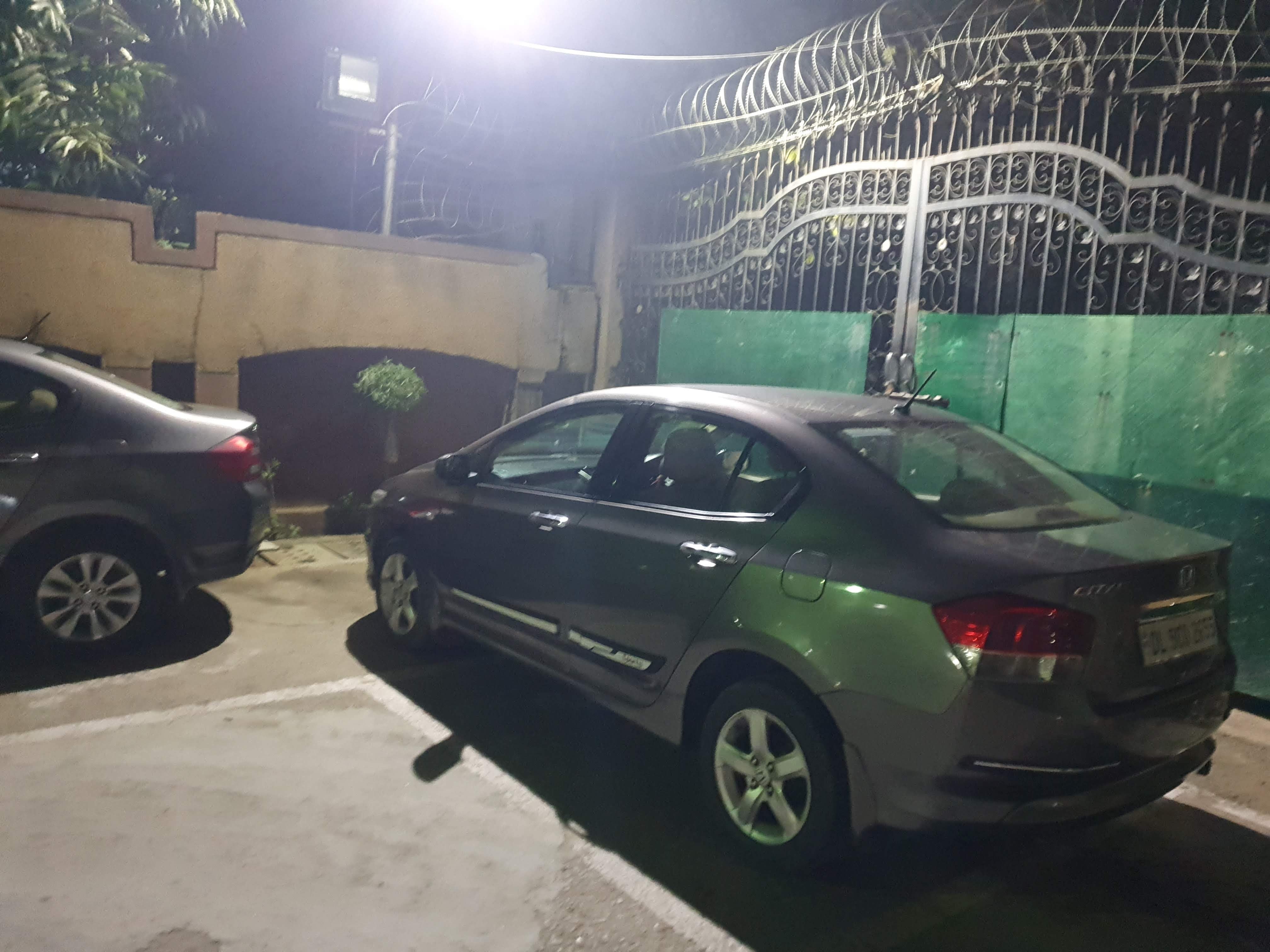 Rear three-quarter view of a Honda City