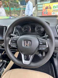 steering wheel and dashboard of a Honda City interior