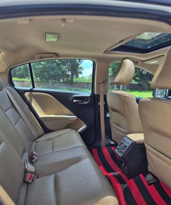 rear seat and interior view of a Honda City