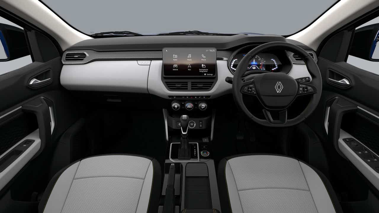 Interior dashboard view of a Renault Kiger
